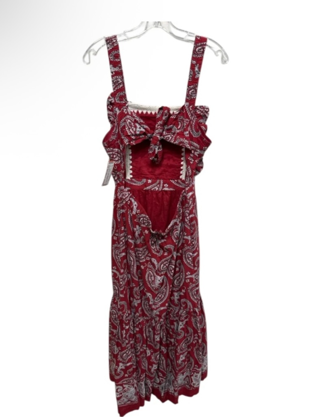 Sea New York Red Paisley Crochet-Trim Maxi Dress - Picture 5 of 6
